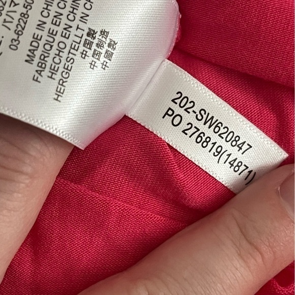 Tommy Bahama rayon pink flutter sleeve v neck midi dress - Picture 6 of 6